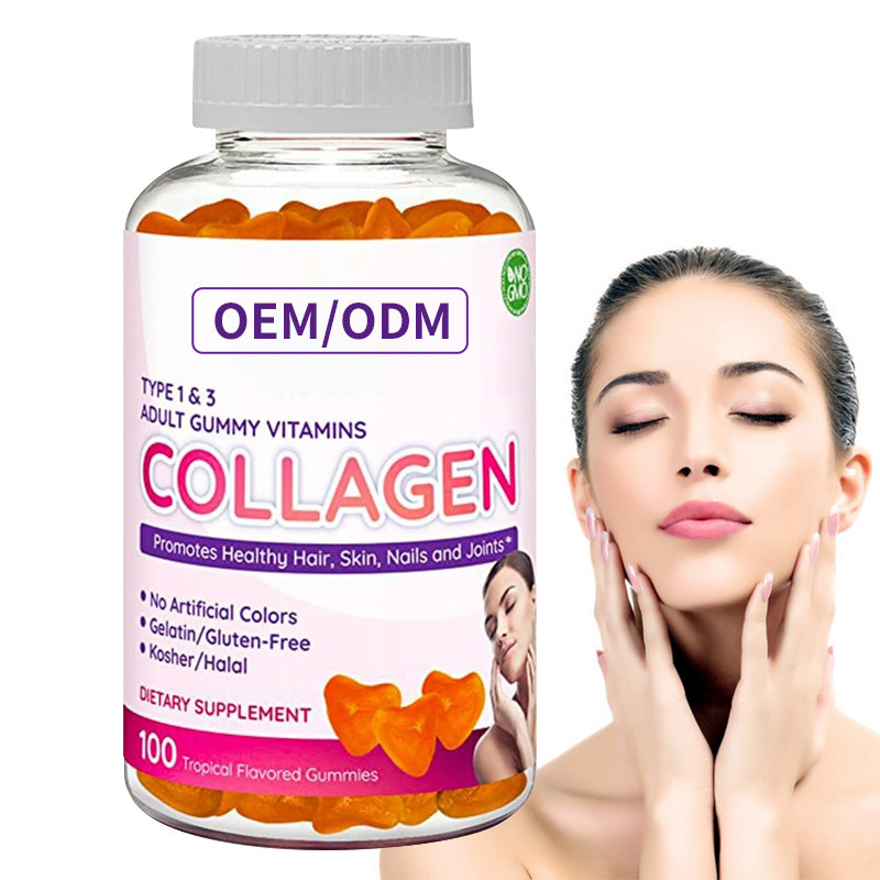 ODM 콜라겐 검미 2500mcg 비오틴은 머리카락 피부와 손톱 모발 성장을 위해 비타민 Ｅ Ｃ를 아연도금합니다
