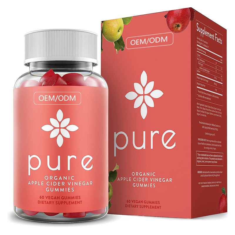 FDA 사과 식초 검미 베간 날것 데톡스는 60 Ct ACV 검미를 지원합니다