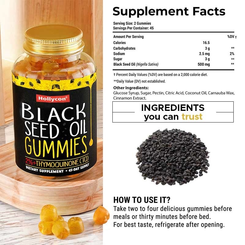 OEM Black Seed Oil Gummies for Joints 500mg Black Seed Oil Gummies를 지원하는 관절용 블랙 시드 오일 험미