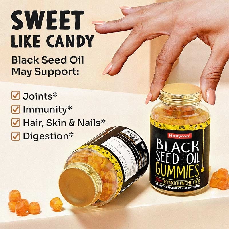 OEM Black Seed Oil Gummies for Joints 500mg Black Seed Oil Gummies를 지원하는 관절용 블랙 시드 오일 험미