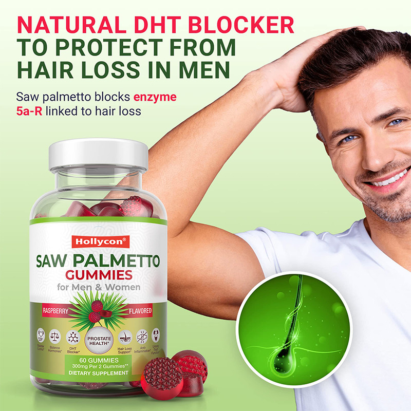 남성과 여성용 Saw Palmetto Gummies 호르몬 균형 Saw Palmetto 보충제