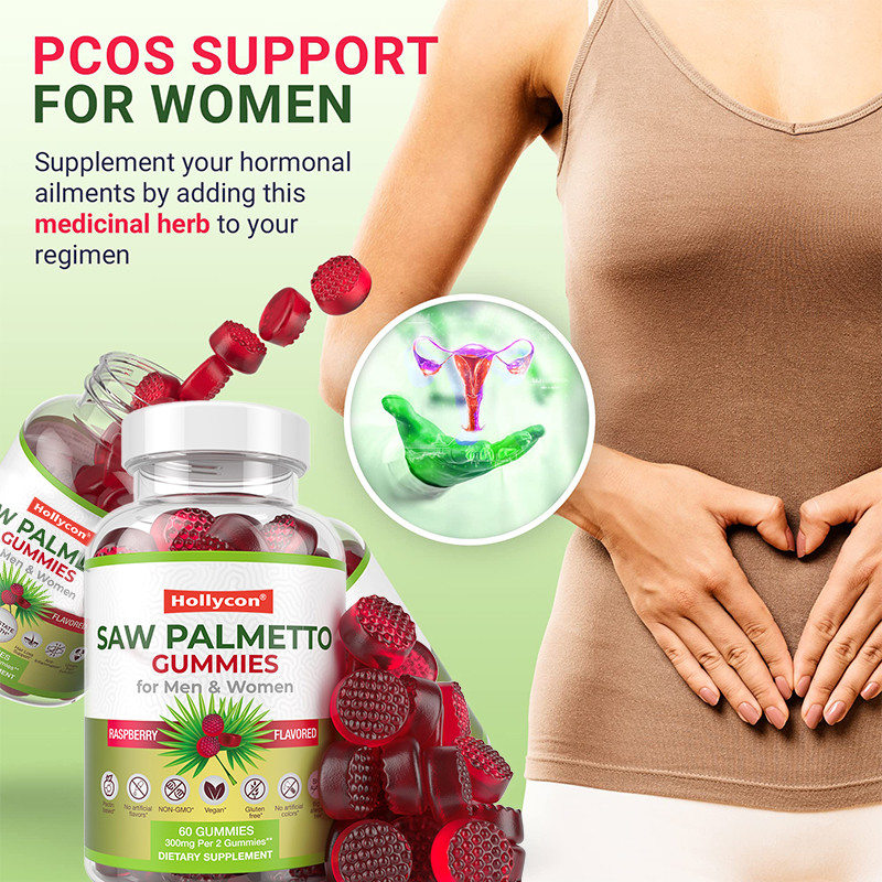 남성과 여성용 Saw Palmetto Gummies 호르몬 균형 Saw Palmetto 보충제