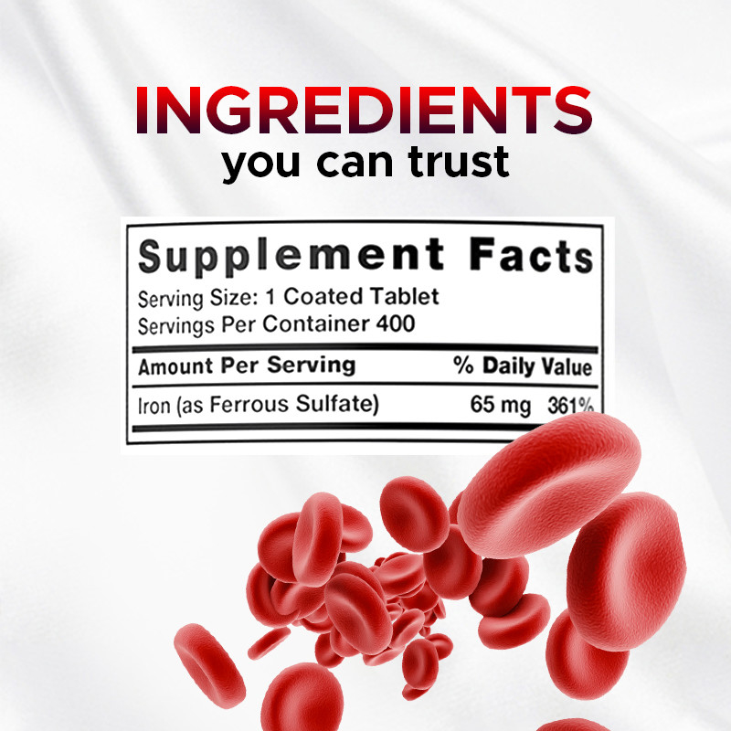 OEM 철제 태블릿 철철황산 365mg 적혈구 생산