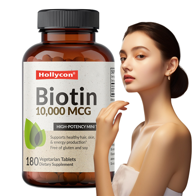 OEM 바이오틴 캡슐 머리 성장 10,000mcg 바이오틴 건강한 피부와 손톱