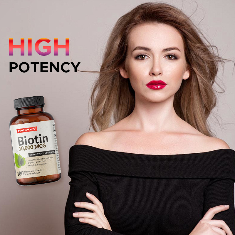OEM 바이오틴 캡슐 머리 성장 10,000mcg 바이오틴 건강한 피부와 손톱