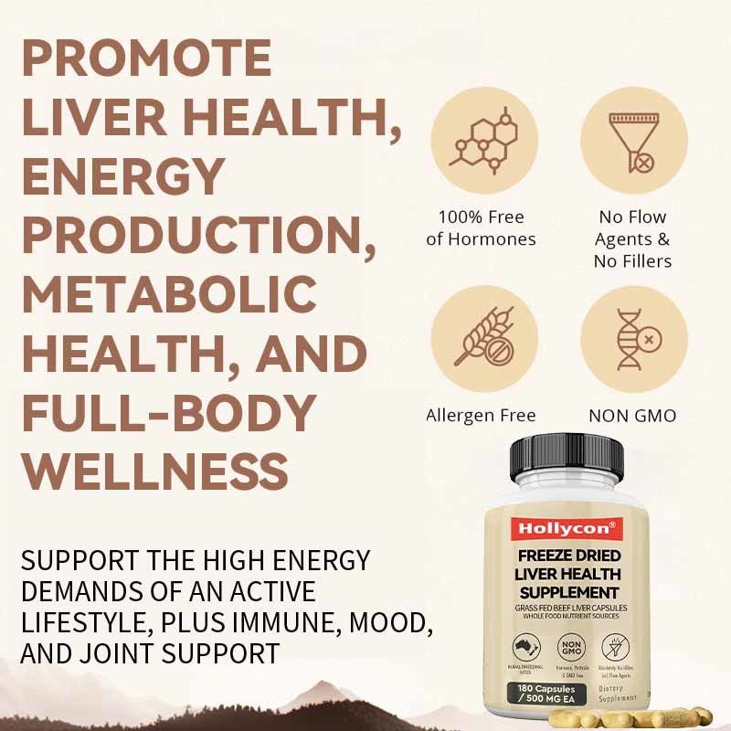OEM 동결 건조 간 건강 보조 식품 신진대사 건강 전신 웰빙 면역 관절 지원 목초 사육 쇠고기 간 캡슐