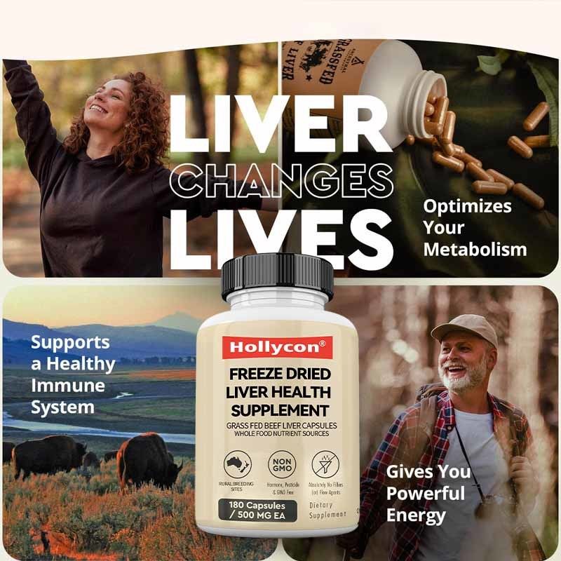 OEM 동결 건조 간 건강 보조 식품 신진대사 건강 전신 웰빙 면역 관절 지원 목초 사육 쇠고기 간 캡슐