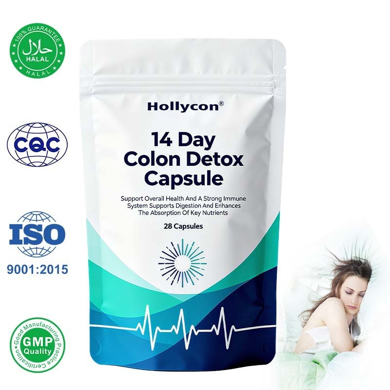14일 디톡스 콜론 정화 보충제 28개의 고강성 캡슐과 24개월의 유효기간