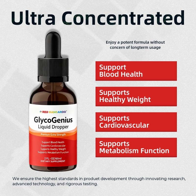 Factory Made Glyco Genius, Official GlycoGenius Liquid Dropper, Superior Blend to Support Healthy Levels, All-Natural Formula for Everyday Use