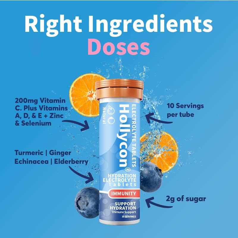 OEM 수분화 면역 전해질 태블릿 비타민 C 수분화 팽창 태블릿 진저 курку마 수분화 전해질 태블릿