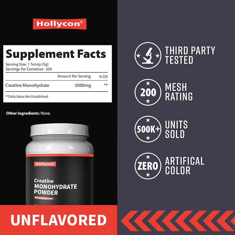 OEM 미세화 전/후 운동 보충제 (남녀 공용) 에너지 지원, 섞기 쉬운 크레아틴 모노하이드레이트 파우더