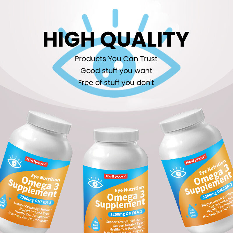 OEM 1200mg 눈 영양 오메가 3 보충제 유기농 아마씨 트리글리세라이드 어유 및 비타민 E 오메가 3 소프트젤