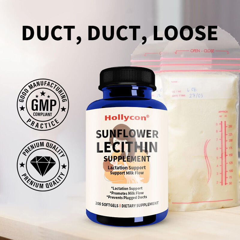 OEM 해바라기 레시틴 소프트젤 1200mg 수유 지원 모유 흐름 막힌 유선 해바라기 레시틴 보충제