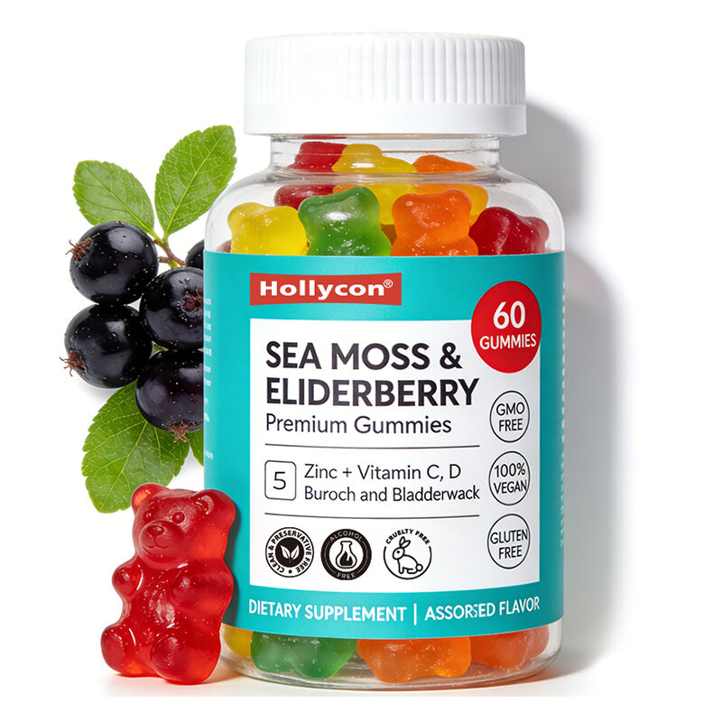 ODM OEM 맞춤식 해조류 고구마 캔디 엘더베리 캔디 비타민 C D + 진크 고구마 캔디 해조류 바르도크 뿌리 채식주의 고구마