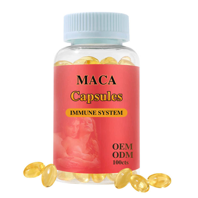 OEM 개인 레이블 금 500 Mg 마카 뿌리 캡슐 보충 체력 에너지 캡슐