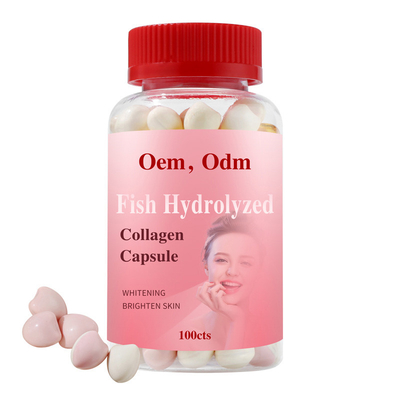 물고기 펩타이드는 콜라겐 캡슐 피부 탄력 있는 건강한 골형과 관절 ODM을 가수분해했습니다