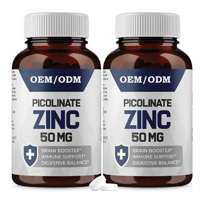 OEM 진크 피콜리나트 30mg 성장 면역 기능 캡슐을위한 잘 흡수 보충제