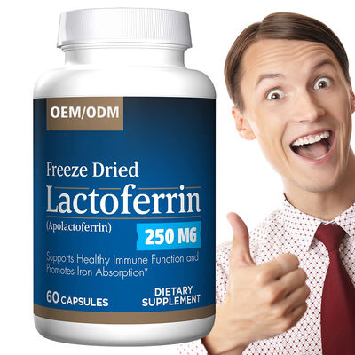 60피스 락토페린 캡슐은 건강한 면역 기능을 지원하고 철분 흡수를 촉진합니다