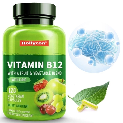 FDA 비타민 b12 캡슐 메틸 엽산 비타민 B6 과일 야채 혼합은 건강한 비건 채식을 지원합니다
