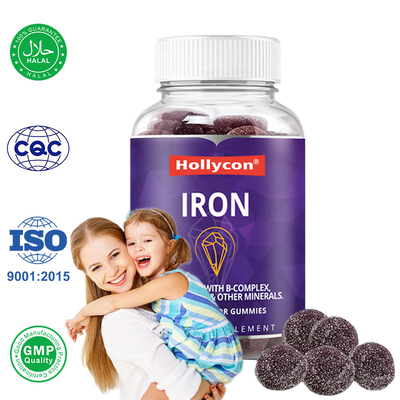여성 및 어린이용 철근 Gummies 보충제 250mcg 엽산 철근 Gummies