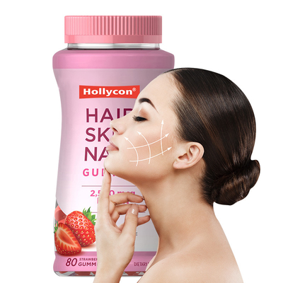 머리카락 피부와 손톱 머리카락 성장을 위한 고무 2500mcg 여성용 바이오틴 고무