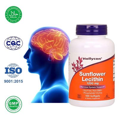 공장 태양 꽃 레시틴 소프트 젤 은 신경계 건강 과 세포 기능 을 지원 한다