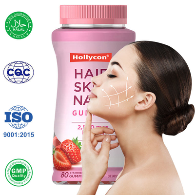 머리카락 피부와 손톱 여성용 고무 2500mcg 머리카락 성장용 바이오틴 바이오틴 고무