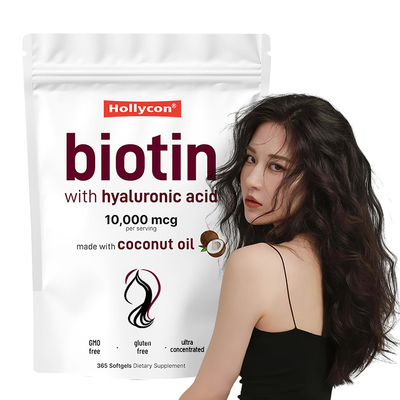 바이오틴 보충제 10,000mcg 건강한 머리카락과 피부를 위한 바이오틴 소프트젤