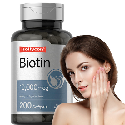 머리카락 건강용 바이오틴 보충제 10,000mcg 건강용 바이오틴 소프트젤 머리와 손톱