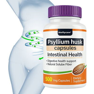 OEM/ODM 성인의 Psyllium Husk 캡슐 소화 건강 및 규칙성 지원 글루텐 없는 영양 보충제